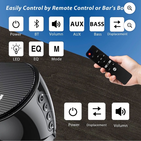 Black Soundbar with Remote - Picture 2 of 11